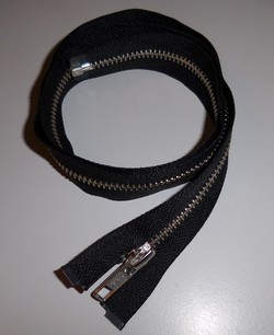 YKK Metal Zipper dividable 6mm/75cm, Black 580